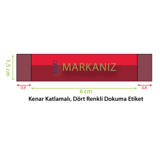 Renkli Askılık Ense Etiketi - Kenar Katlamalı 1.5 x 6 cm - www.etiketimalat.com