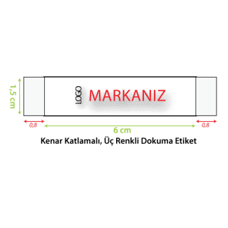 3 Renkli Askılık Ense Etiketi - Kenar Katlamalı 1.5 x 6 cm - www.etiketimalat.com
