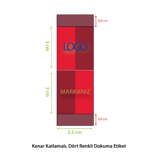 4 Renkli Dokuma Etiket | Yüksek Dokuma Kalitesinde Detay - etiketimalat.com