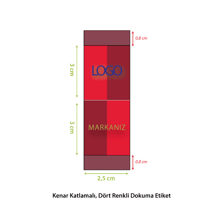 4 Renkli Dokuma Etiket | Yüksek Dokuma Kalitesinde Detay - etiketimalat.com