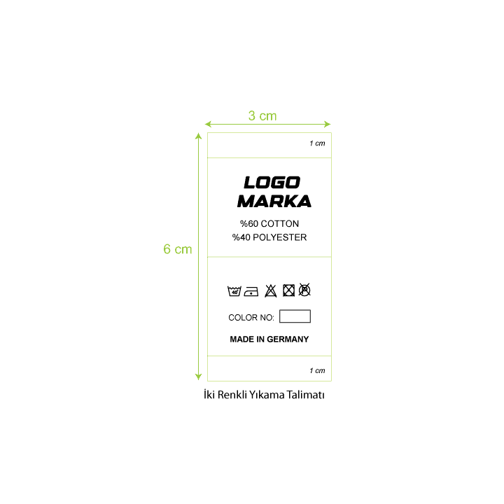 Saten Yıkama Etiketi | Bez Baskı & Ultrasonik Kesim - Etiket İmalat