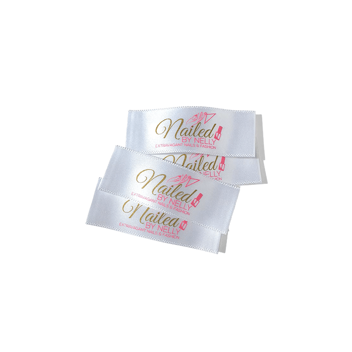 Saten Yıkama Etiketi | Bez Baskı & Ultrasonik Kesim - Etiket İmalat