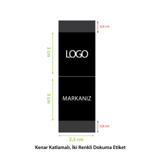 2 Renkli Dokuma Etiket | Orta Katlama Uygun Fiyat - etiketimalat.com