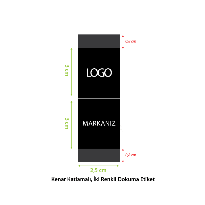 2 Renkli Dokuma Etiket | Orta Katlama Uygun Fiyat - etiketimalat.com