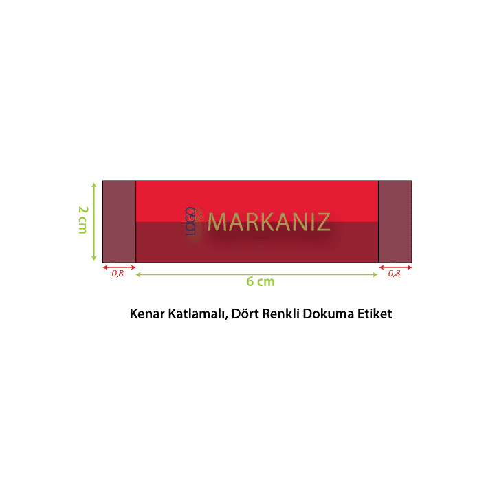 Renkli Askılık Ense Etiketi - Kenar Katlamalı 2x6 cm - www.etiketimalat.com